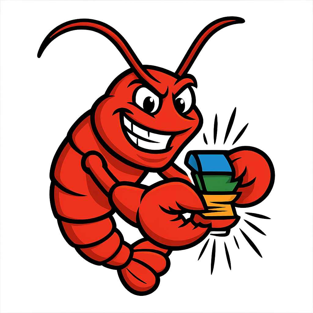 COMPACT lobster mascot
